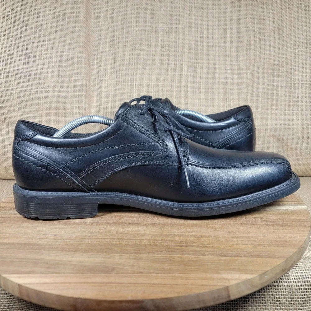Rockport Leader 2 TruTECH Leather Oxford Comfort Dress Shoes Black Men's 12W
